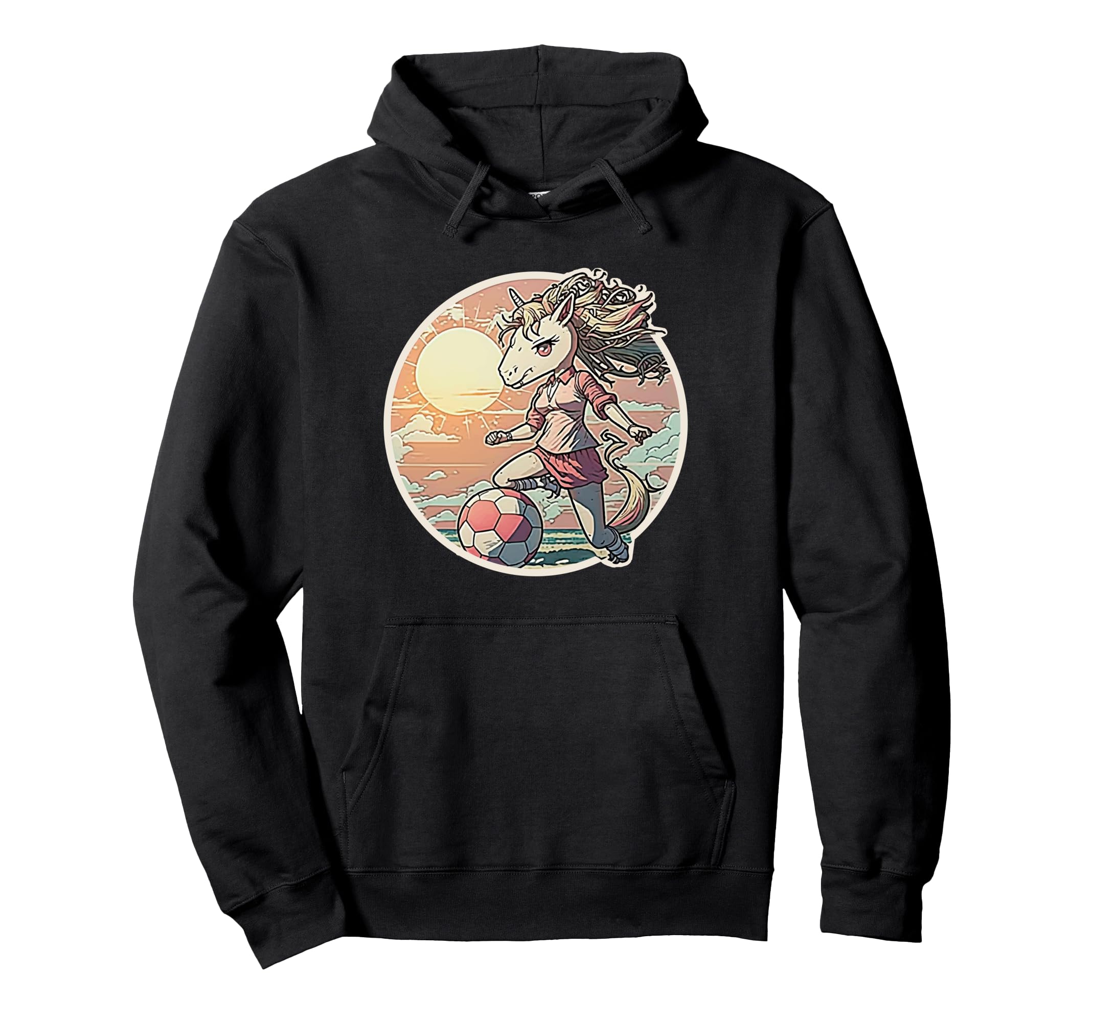 Soccer Anime Manga Unicorn Soccer Outfit Hoodie - Streetwear Style Unisex