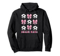 Soccer Mama Coquette Bow Soccer Hoodie - Aesthetic Graphic for Adults