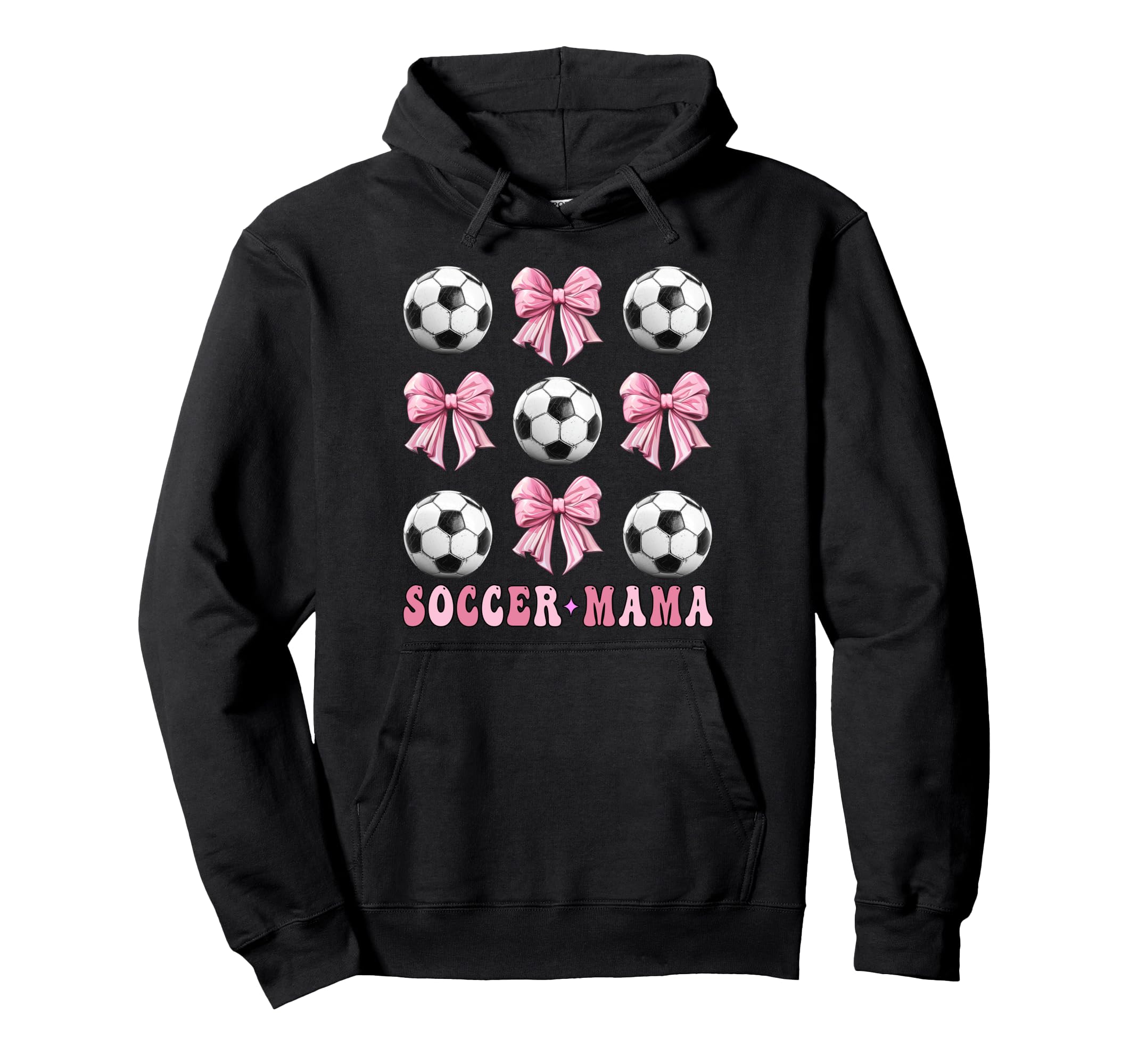 Soccer Mama Coquette Bow Soccer Hoodie - Aesthetic Graphic for Adults