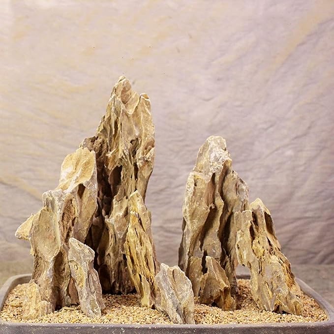 Natural Dragon Rock Carefully Selected Mixed Sizes, Decorative Aquarium Rocks, Aquarium Stones for Fish Tank (4.4lb)