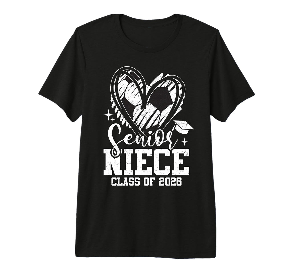 Senior Niece Class 2026 Soccer T-Shirt - Minimalist Print for Adults