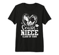 Senior Niece Class 2026 Soccer T-Shirt - Minimalist Print for Adults