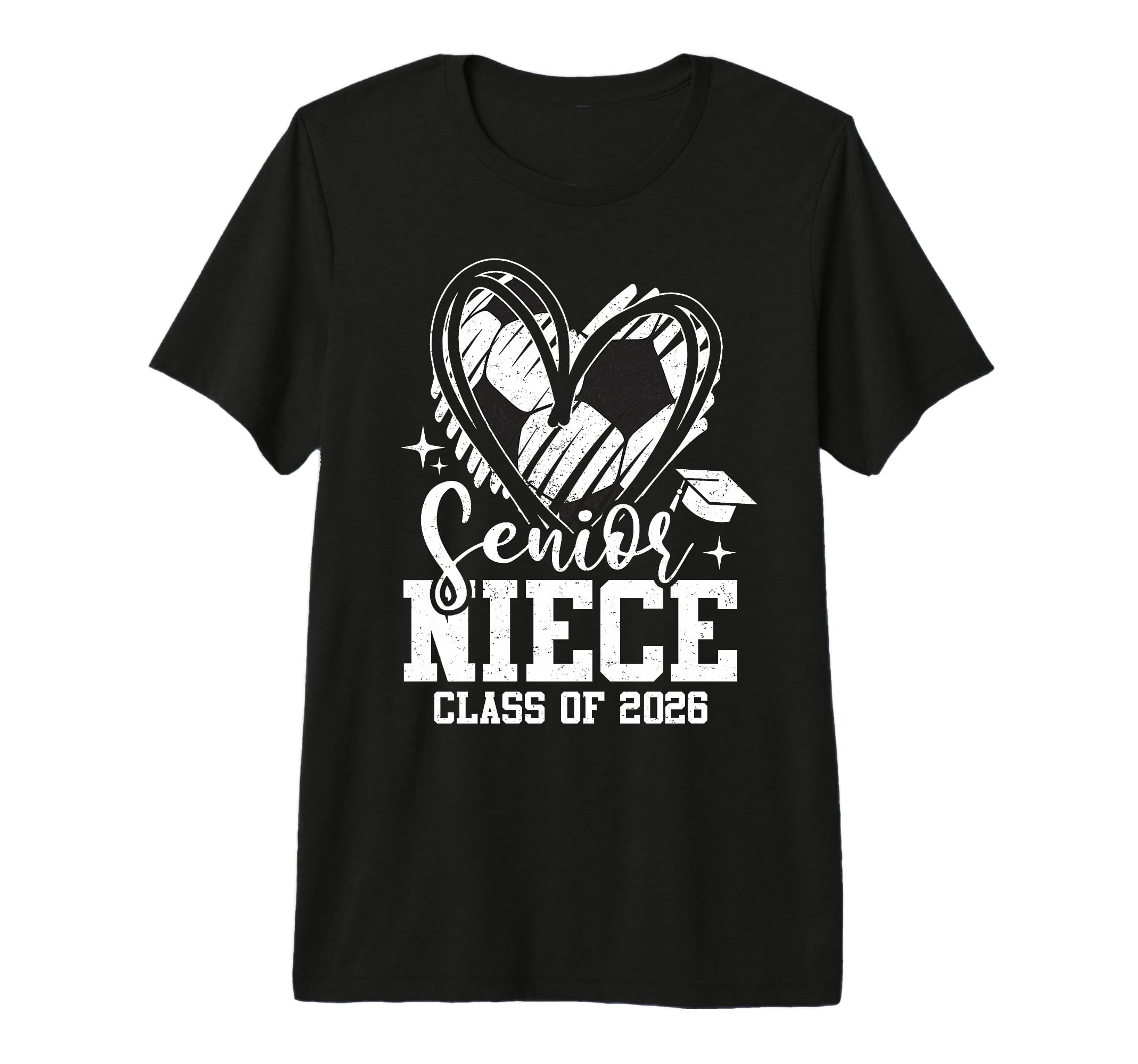 Senior Niece Class 2026 Soccer T-Shirt - Minimalist Print for Adults