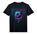 Dripping Soccer Ball Ice Cream Drip T-Shirt - Casual Everyday Wear Unisex