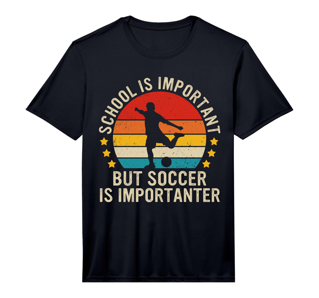 School Is Important But Soccer Is T-Shirt - Minimalist Print Unisex