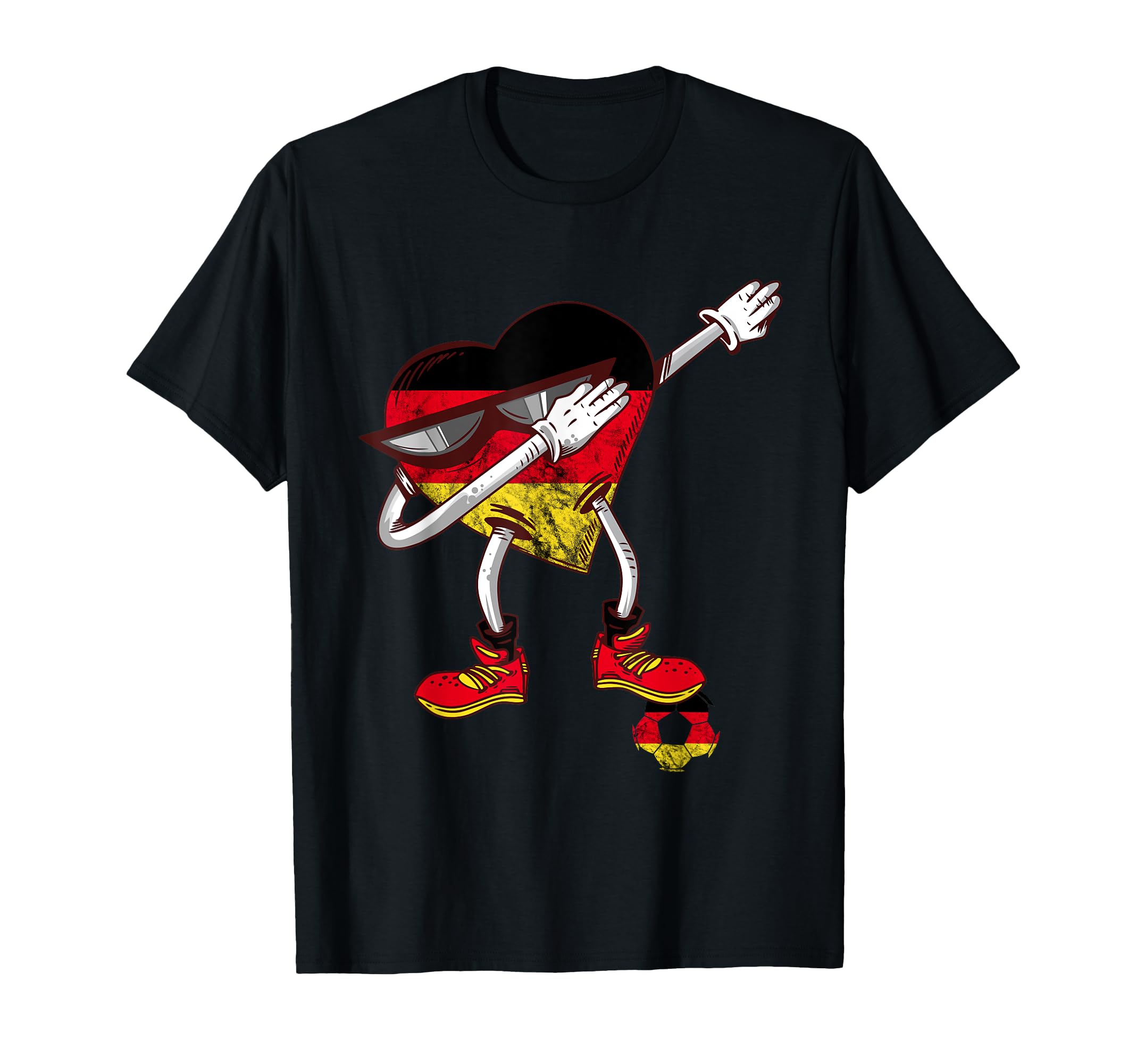 German Soccer Team Dabbing Heart Germany T-Shirt - Unique Graphic Unisex