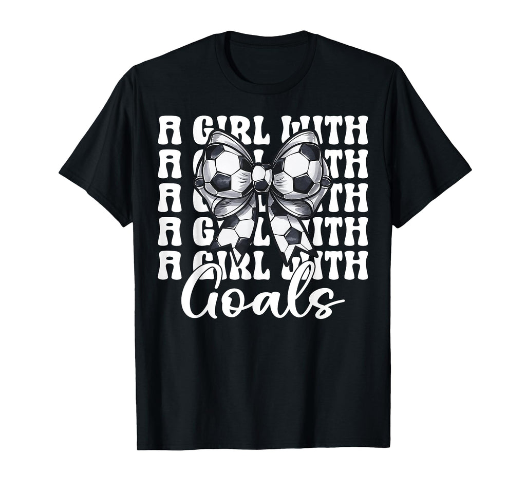 Womens Coquette Bow Soccer Player T-Shirt - Streetwear Style Men Women