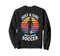 Just Who Loves Soccer Female Soccer Sweatshirt - Unique Graphic Unisex