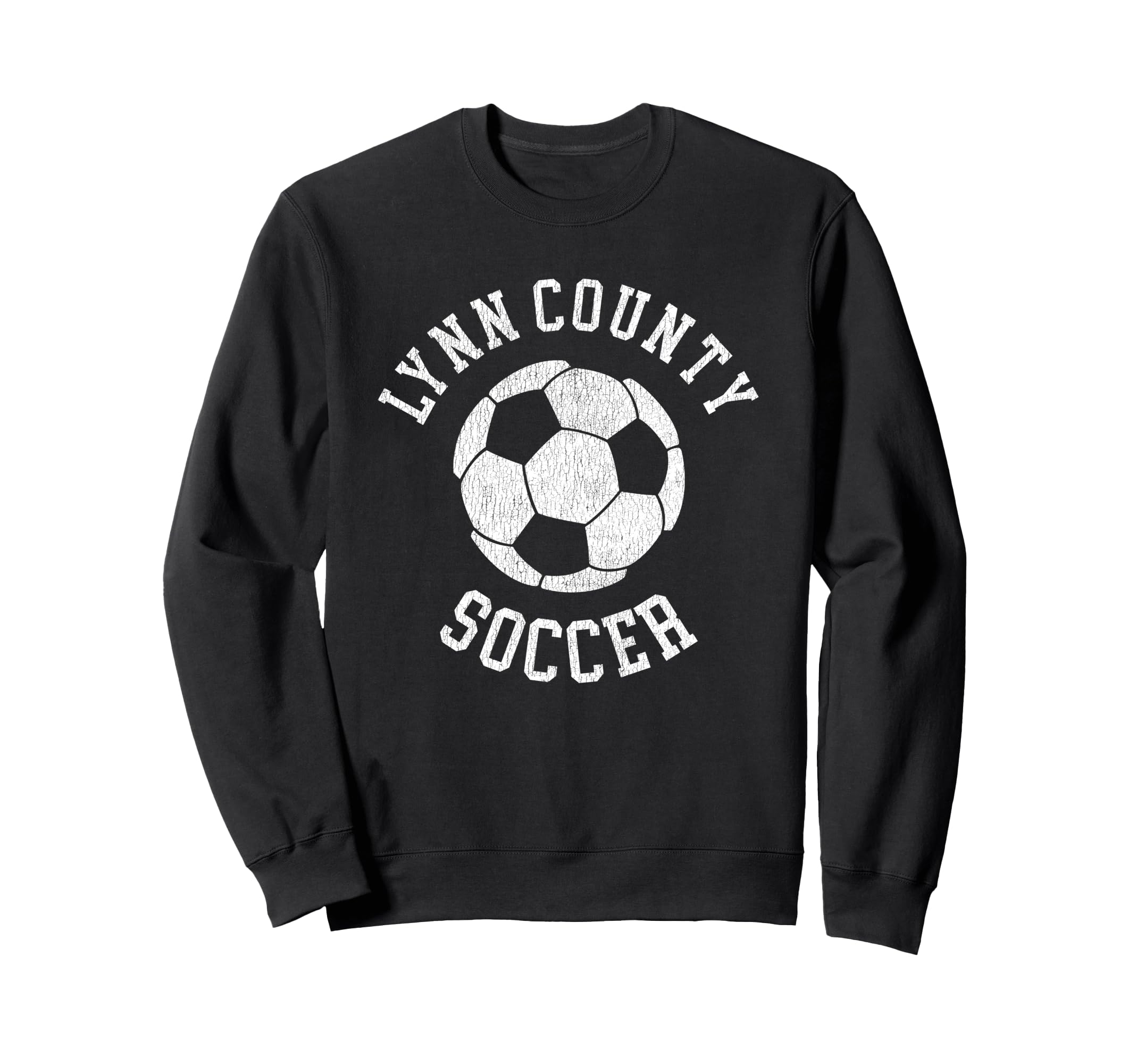 Lynn County Soccer Distressed 90S Sweatshirt - Aesthetic Graphic for Adults