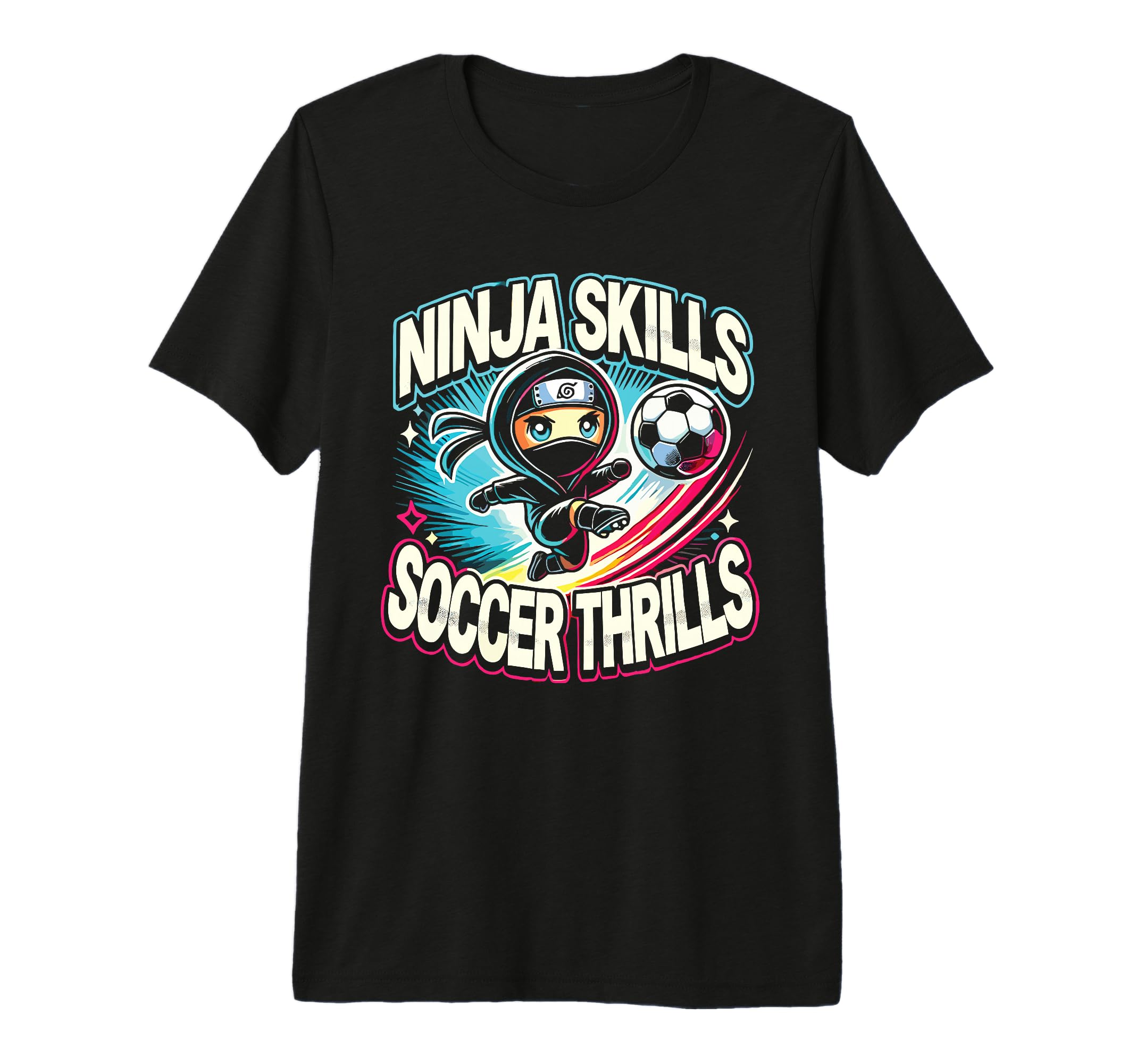 Soccer Player Ninja Skills Soccer T-Shirt - Trendy Graphic Men Women