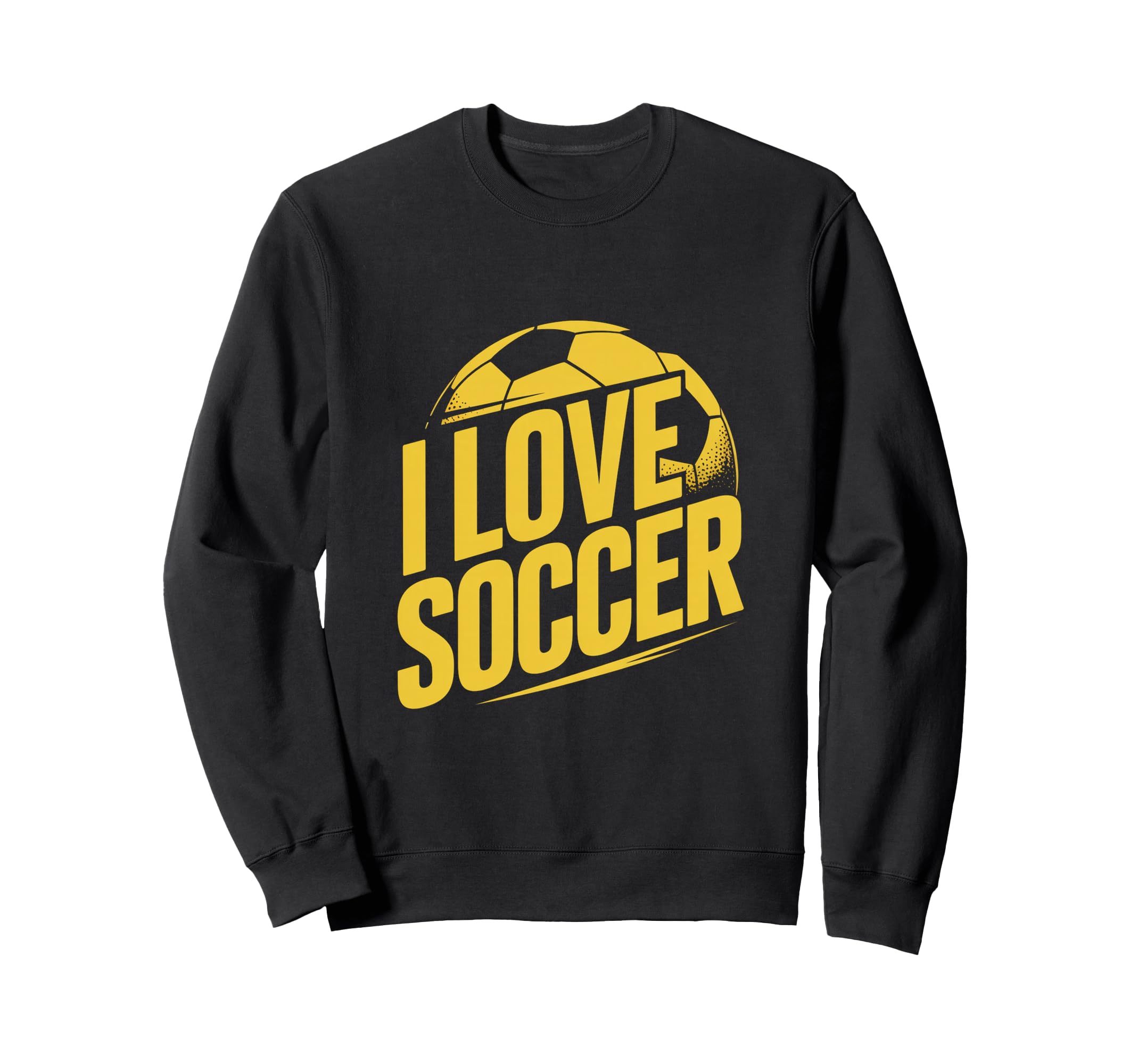 I Love Soccer Enthusiast Passion Sweatshirt - Trendy Graphic for Adults