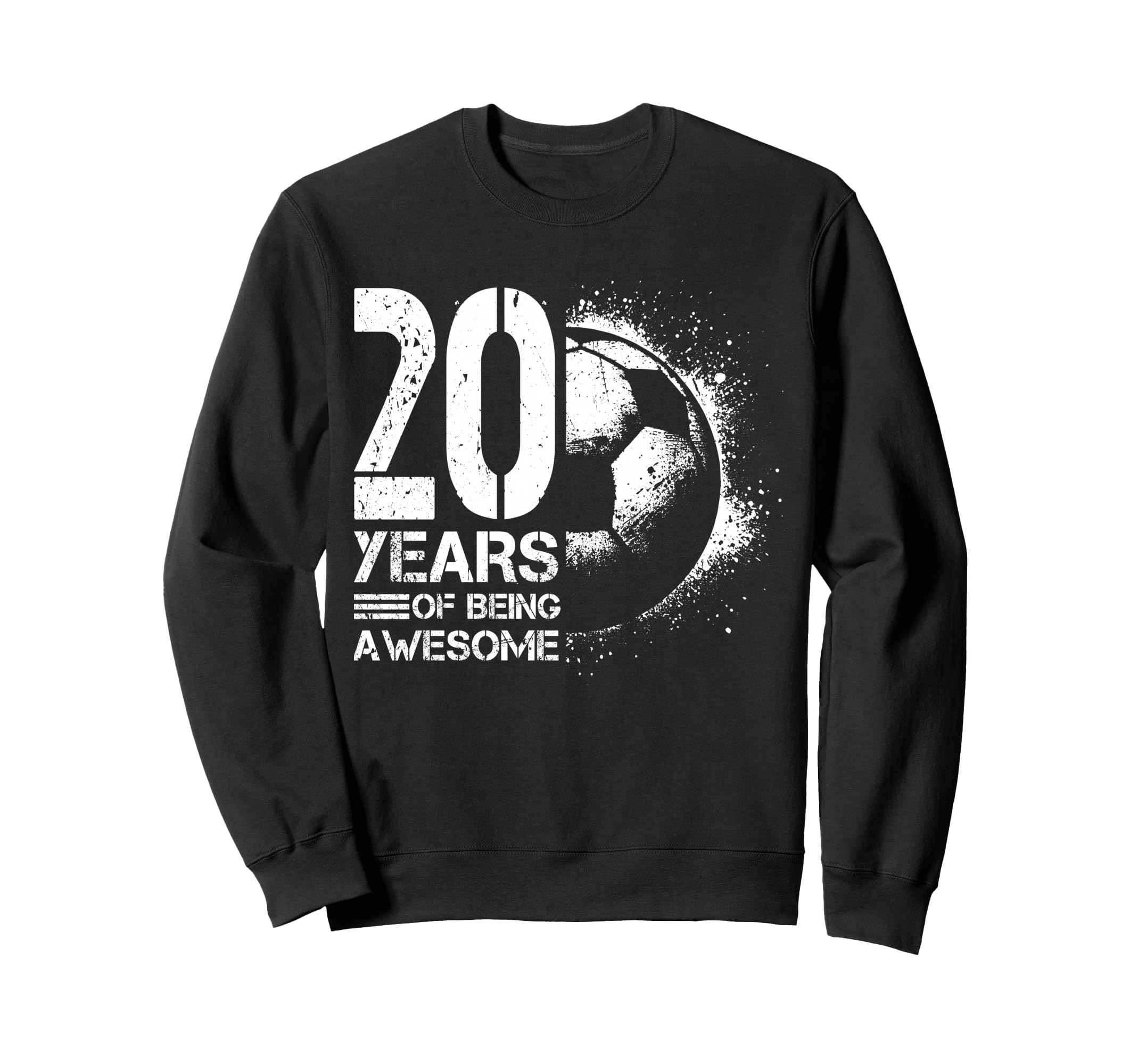 20Th Birthday Soccer Player Sweatshirt - Fun Novelty Design for Adults