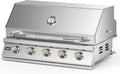 Hygrill 40-Inch Built In Grill, Stainless Steel 5-Burner Grill Head for Outdoor Kitchen, Natural Gas