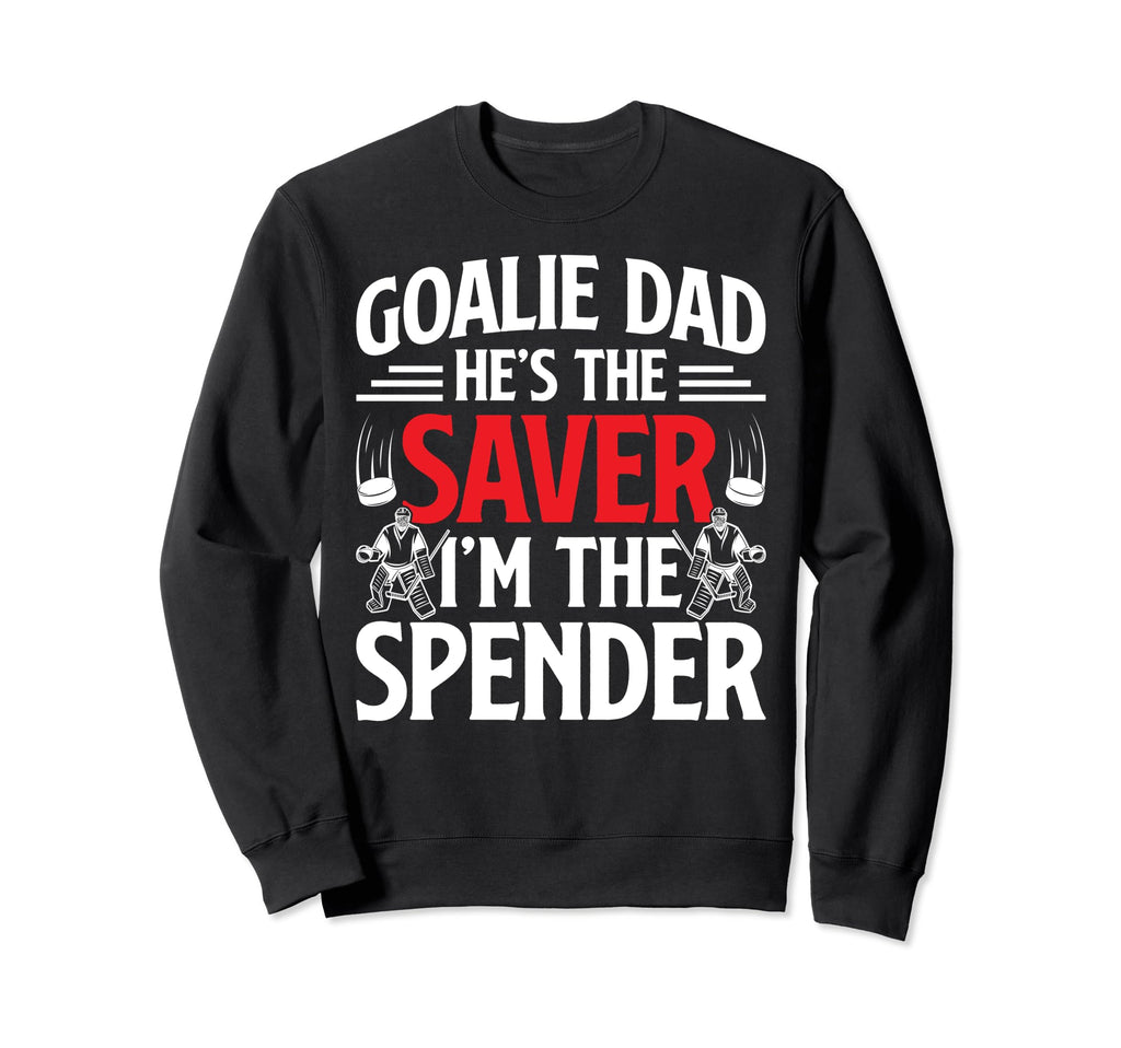 Funny Hockey Goalie Dad Ice Hockey Sweatshirt - Minimalist Print Unisex