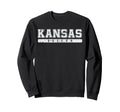 Kansas Soccer White Text Sweatshirt - Aesthetic Graphic for Adults