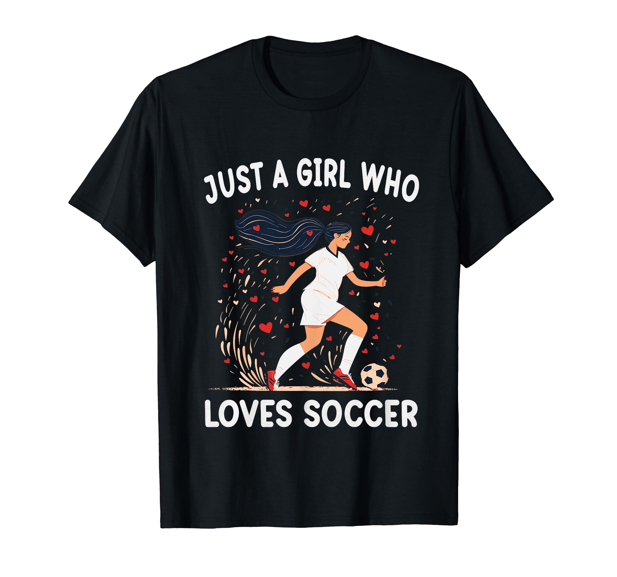 Soccer Lovers Gift Just Who Loves Soccer T-Shirt - Graphic Print Unisex