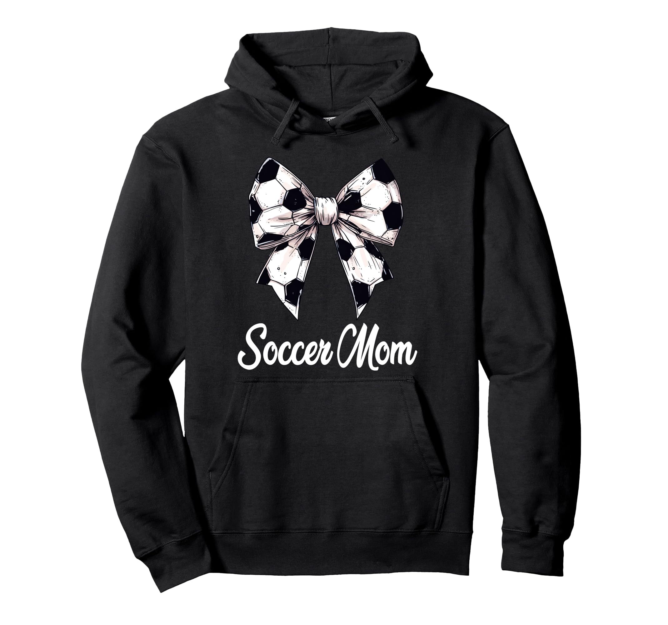 Soccer Mom Coquette Bow Soccer Lovers Hoodie - Unique Graphic Unisex