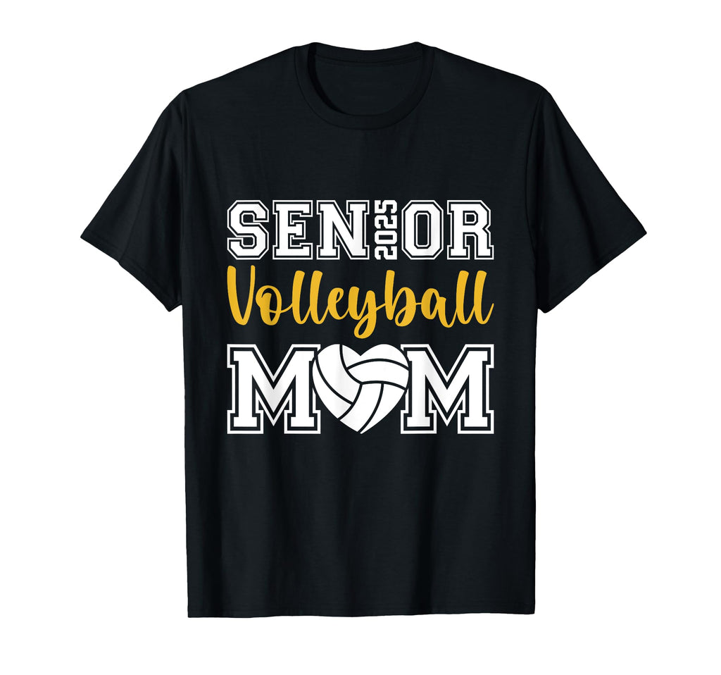 Senior 2025 Proud Volleyball Mom Class T-Shirt - Fun Novelty Design Unisex