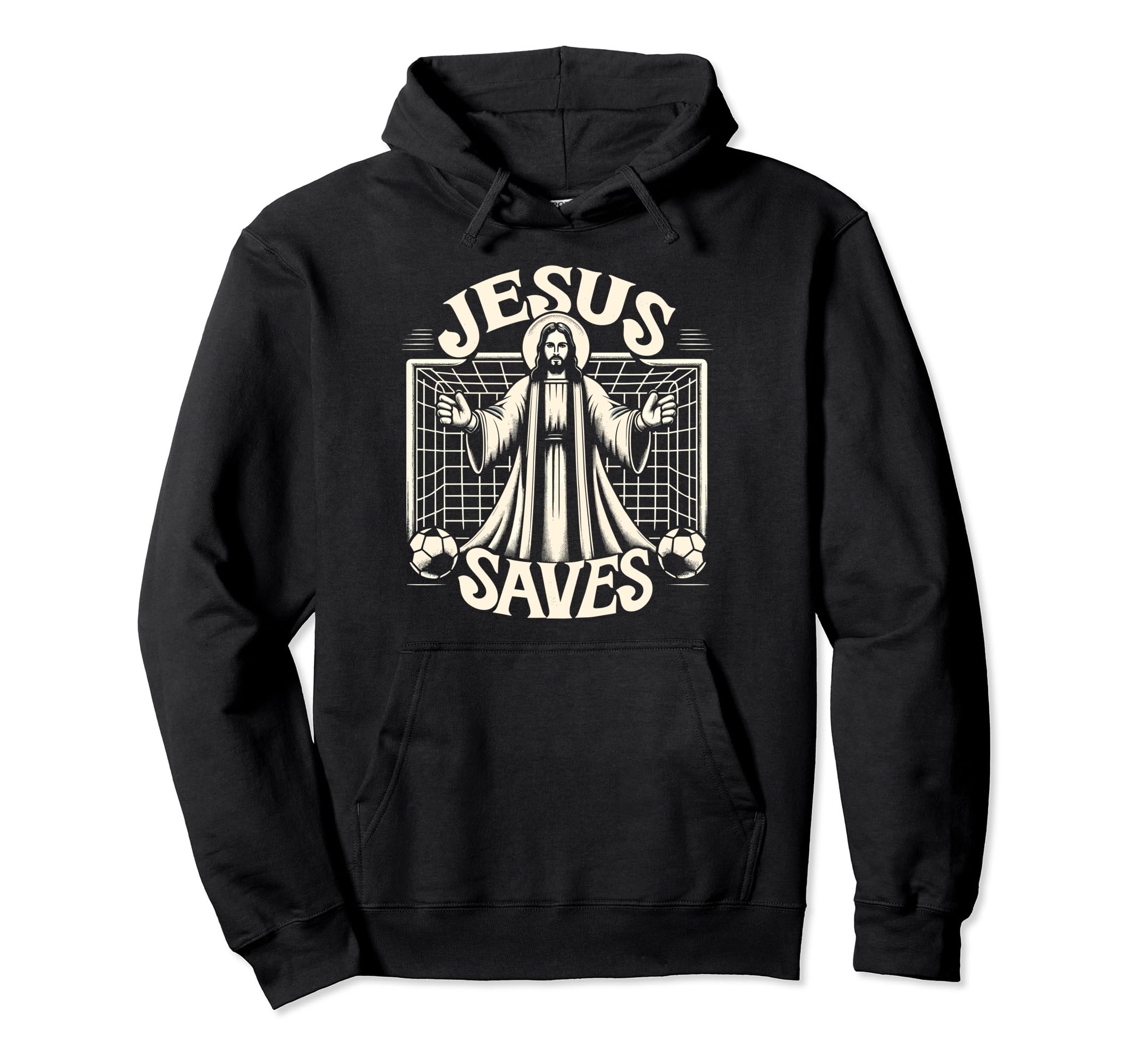 Jesus Saves Soccer Goalie Hoodie - Casual Everyday Wear Unisex