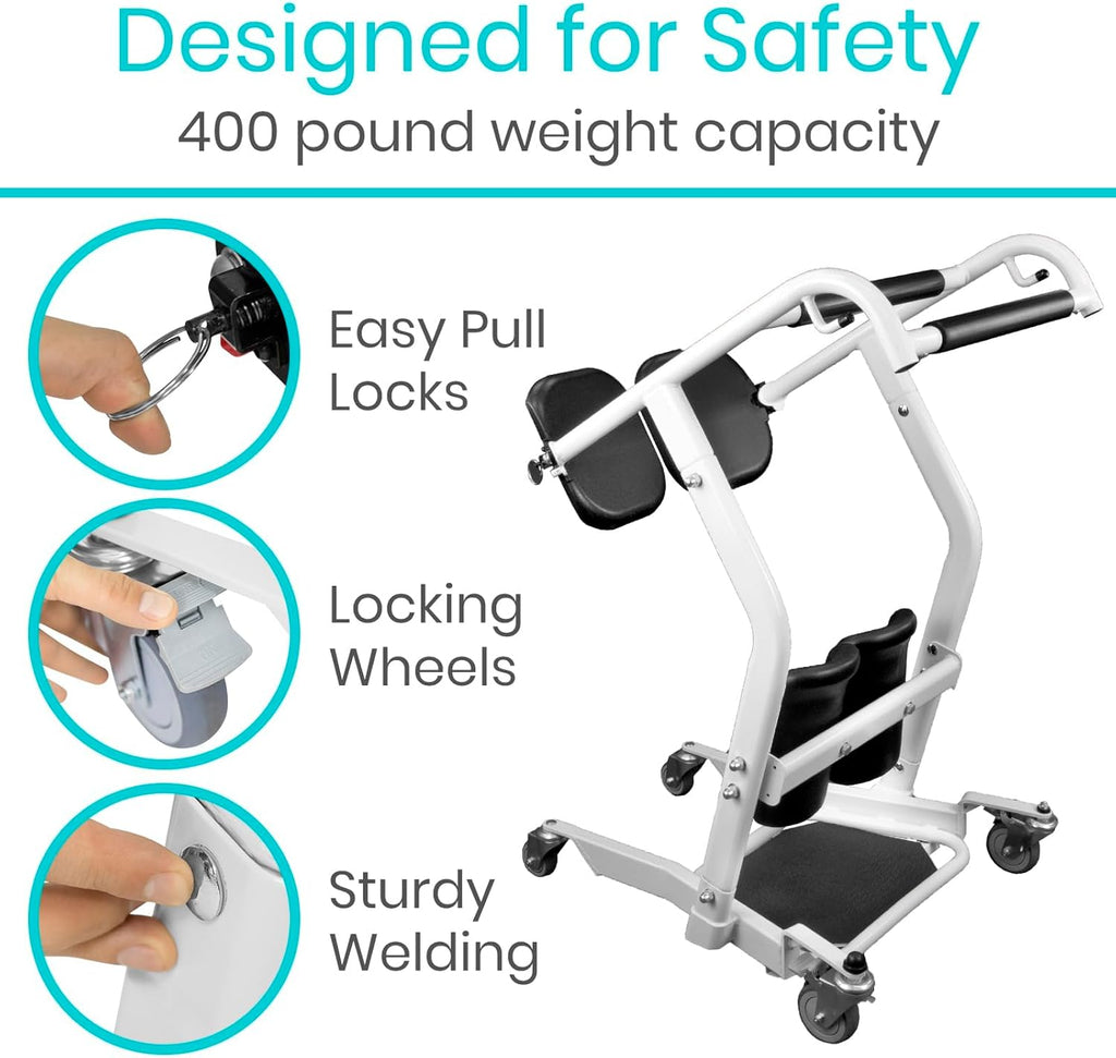 Mobility Sit to Stand Patient Lift for Handicapped - Stand Assist Lift Aid for Home Care Use