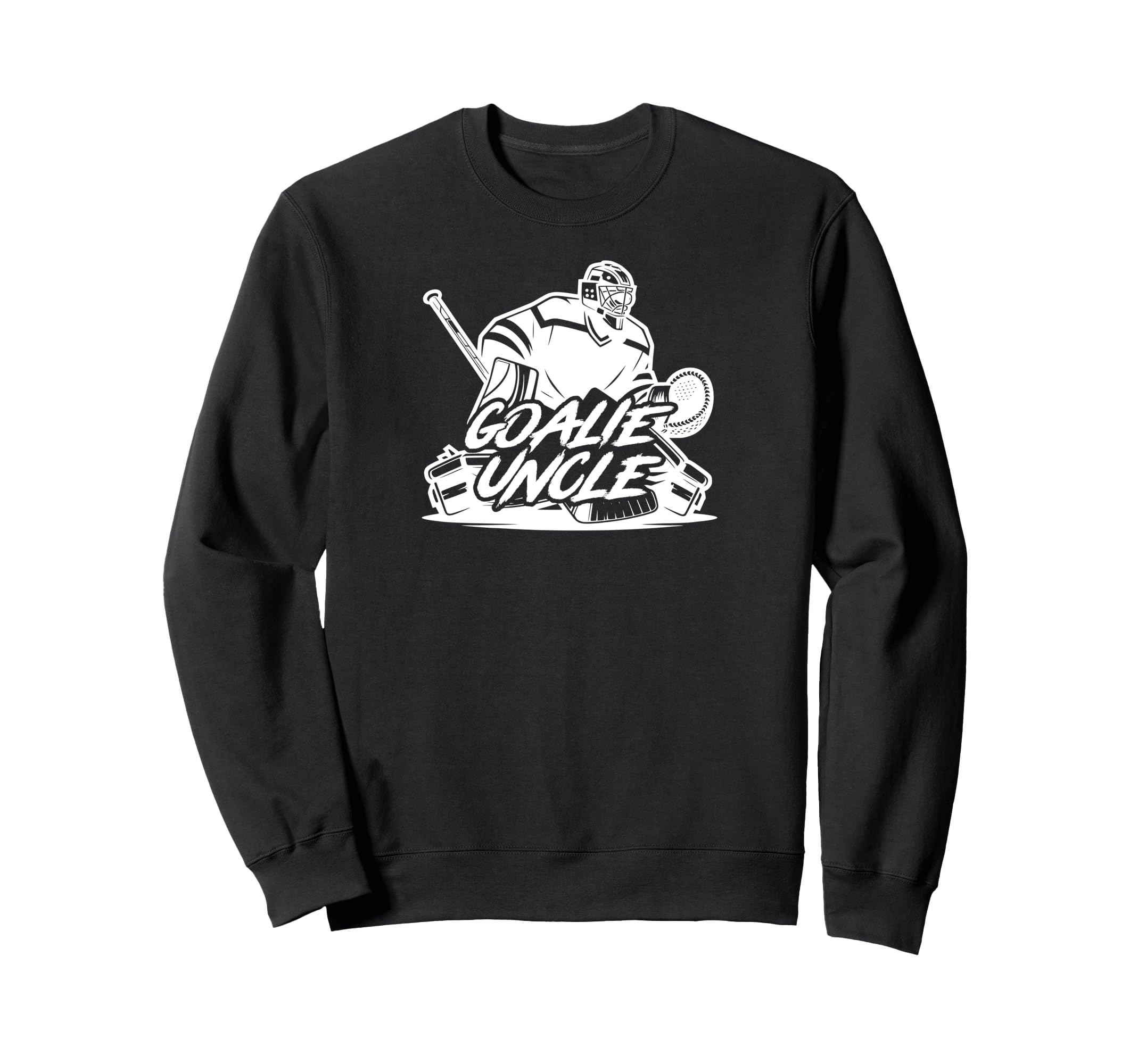 Ice Hockey Goalie Uncle Hockey Keeper Sweatshirt - Minimalist Print Unisex