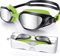 Swim Goggles, Unisex Adult Swimming Goggles Anti Fog Anti UV No Leakage Wide View for Men Women Youth