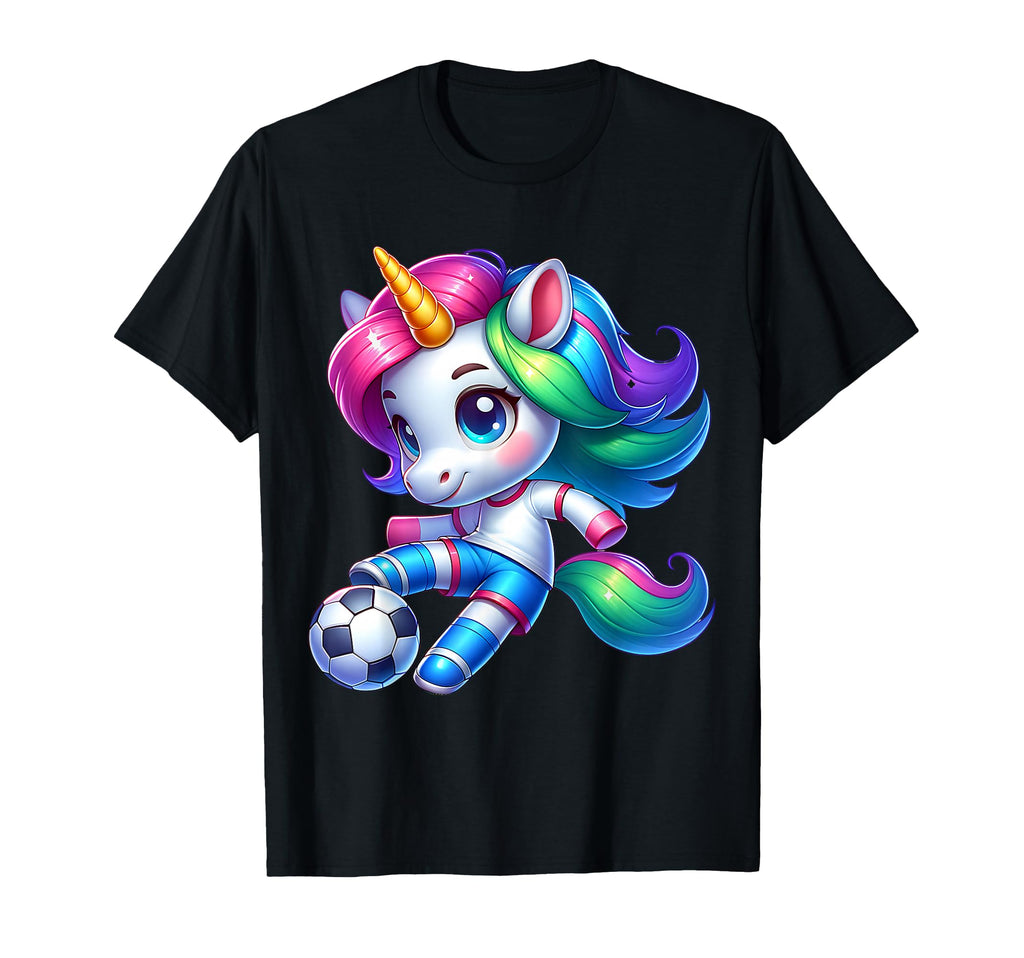 Footballer Unicorn Fans Soccer Team T-Shirt - Minimalist Print Men Women