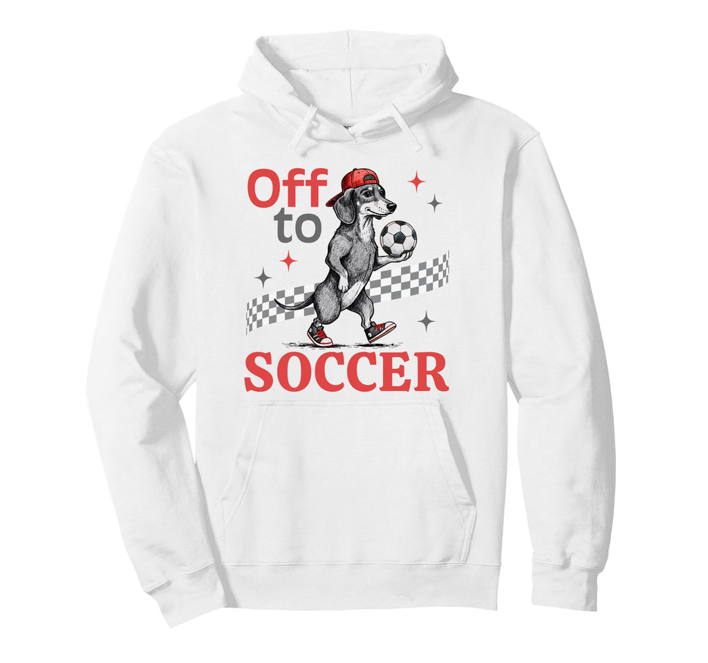 Dachshund Soccer Fan Funny Wiener Dog Hoodie - Custom Art Print Men Women