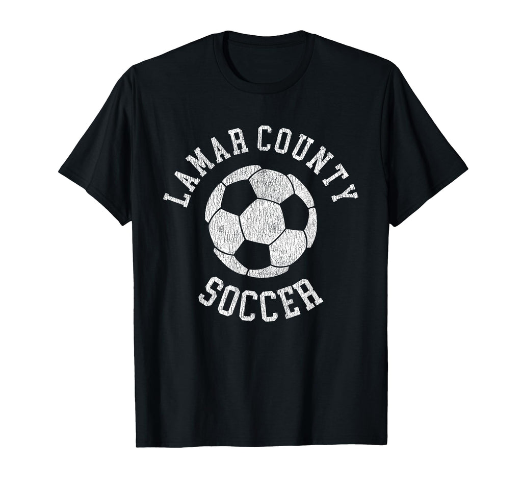 Lamar County Soccer Distressed 90S T-Shirt - Custom Art Print Men Women