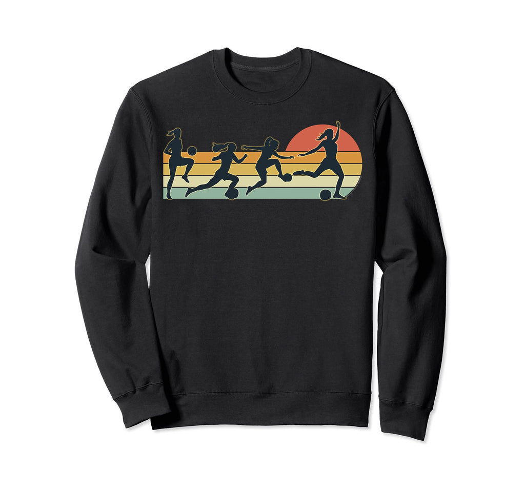 Womens Soccer Players Sunset Soccer Sweatshirt - Novelty Apparel for Adults