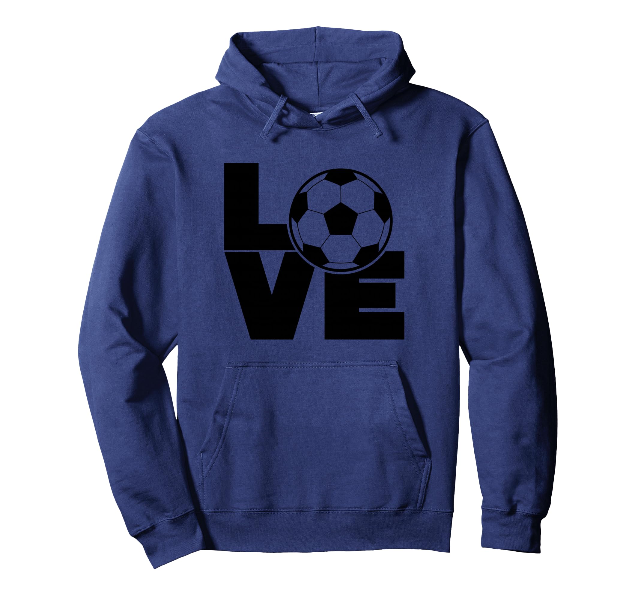 Love Soccer Hoodie - Graphic Print for Adults