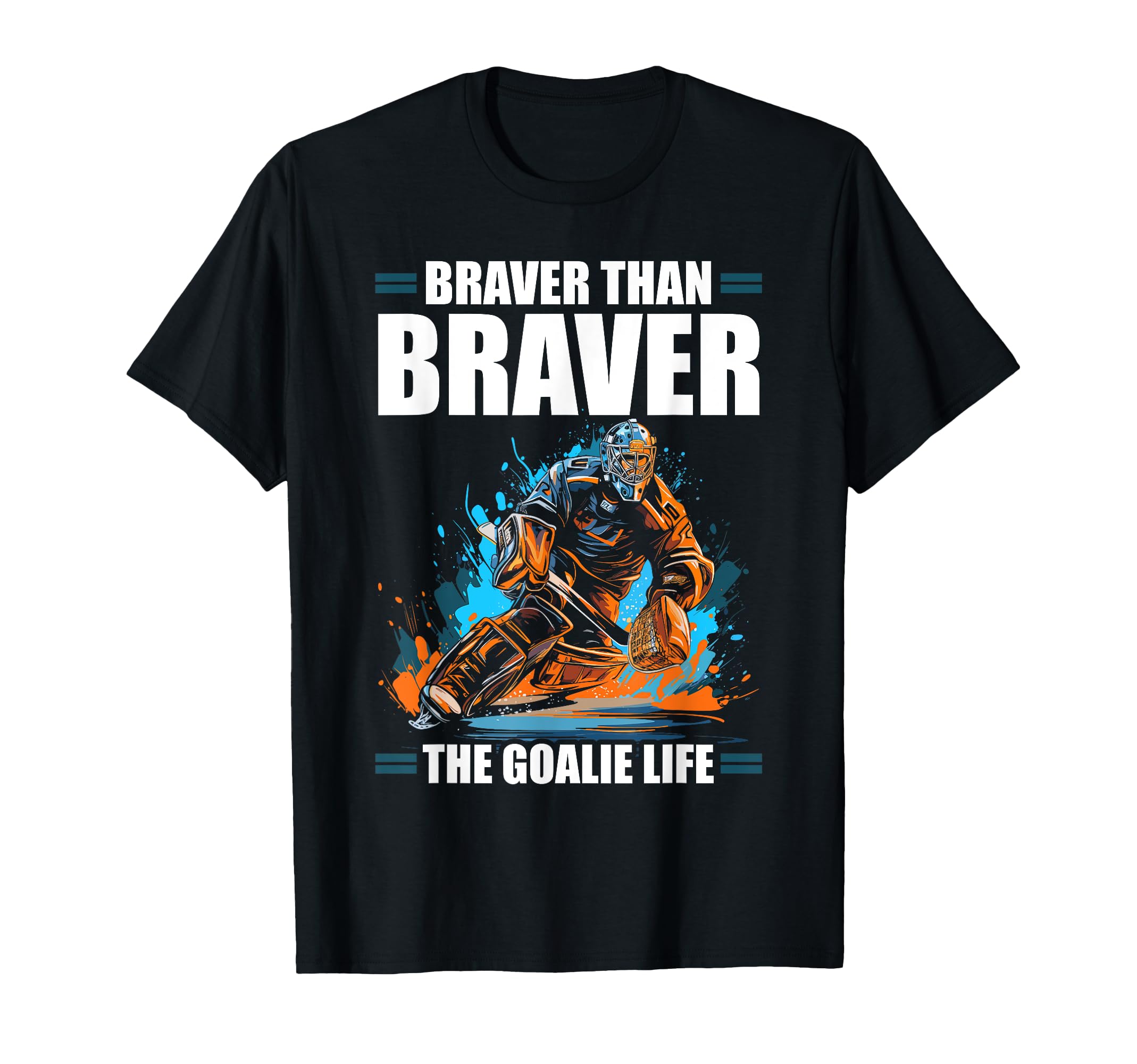 Ice Hockey Goalie Goaltender Keeper T-Shirt - Streetwear Style for Adults
