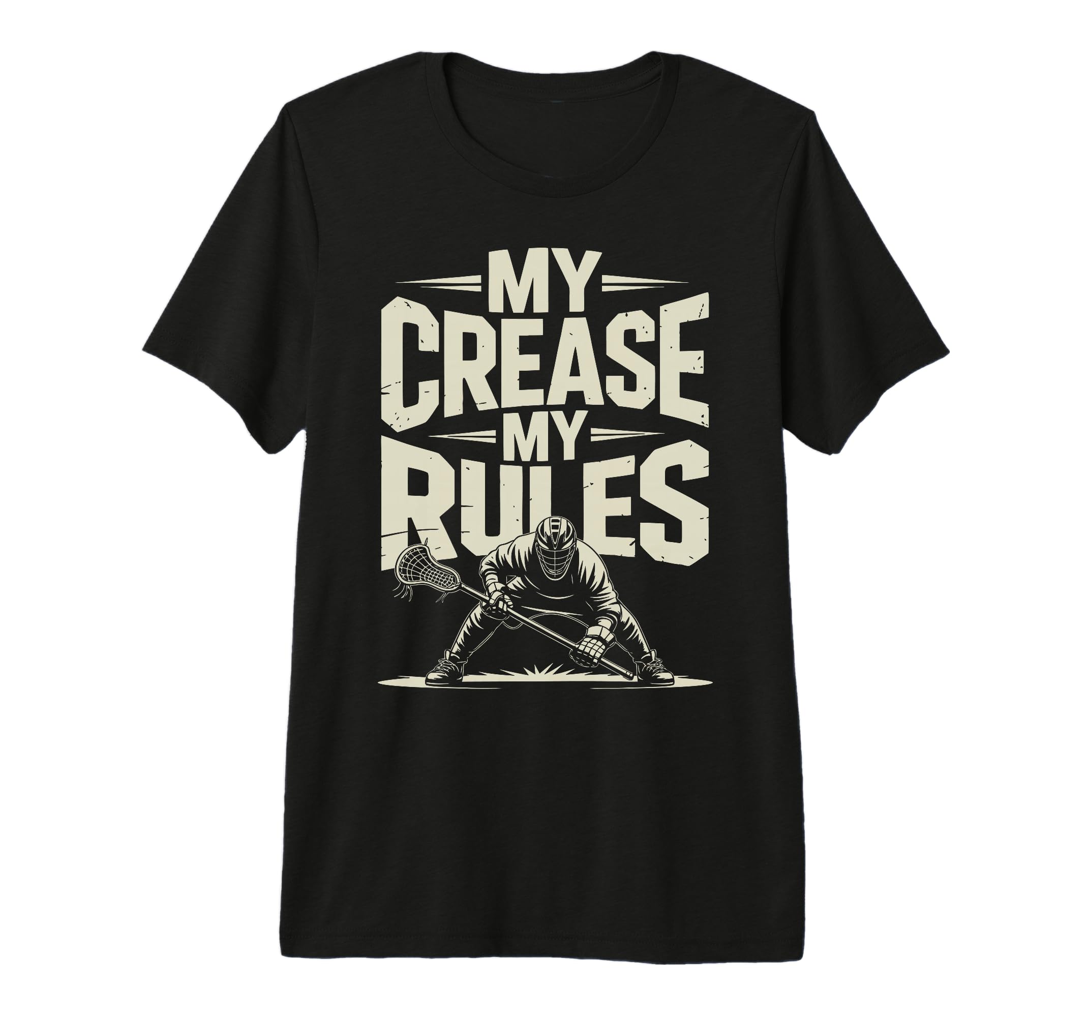 Lacrosse Goalie Lax Goalkeeper Tri Blend T-Shirt - Streetwear Style Unisex