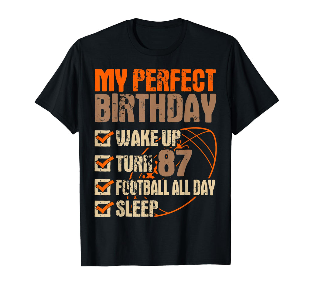 Football 87Th Birthday Player T-Shirt - Custom Art Print for Adults