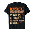 Football 87Th Birthday Player T-Shirt - Custom Art Print for Adults