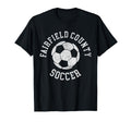 Fairfield County Soccer Distressed T-Shirt - Minimalist Print for Adults