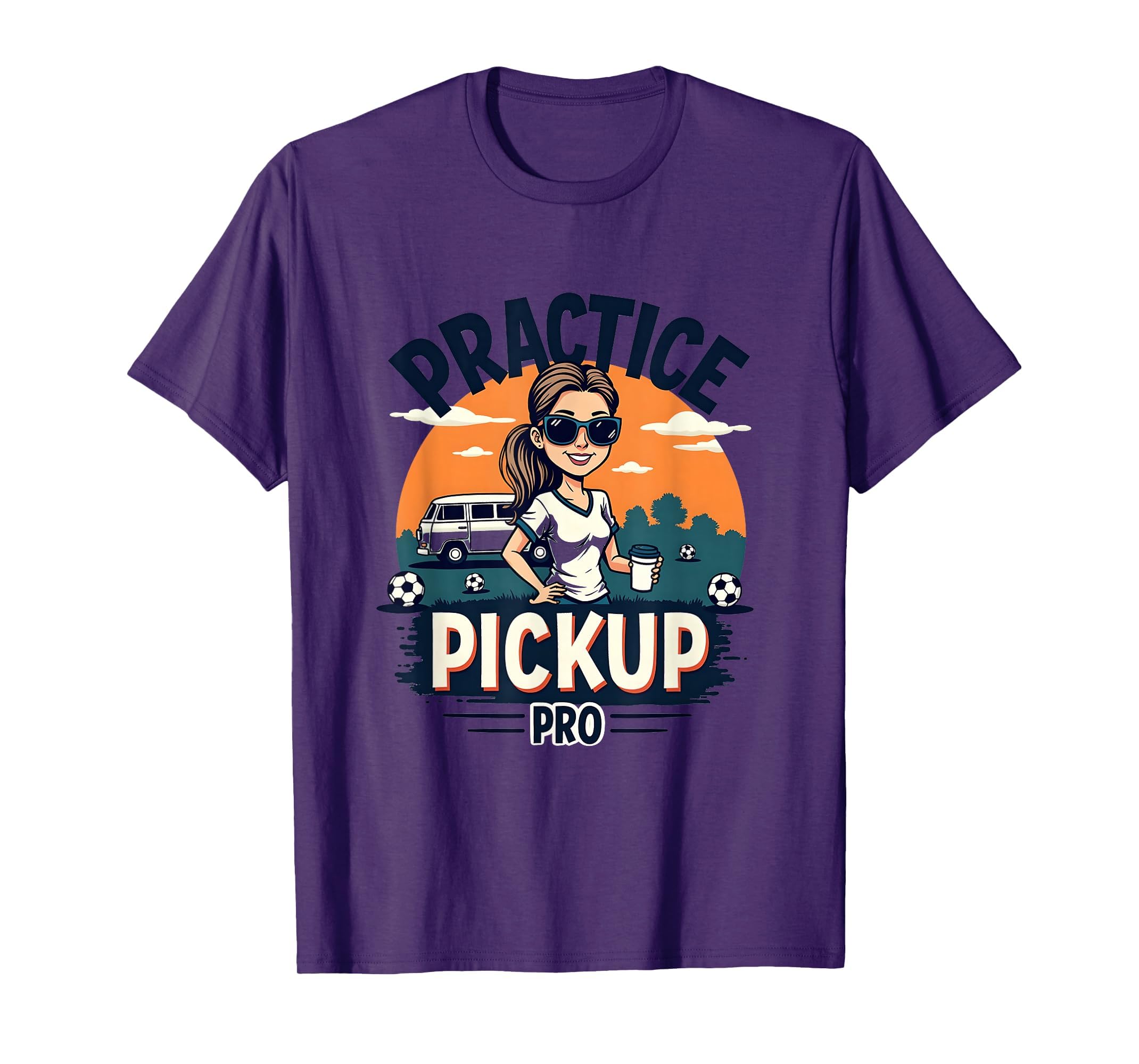 Practice Pickup Pro Soccer Mom T-Shirt - Novelty Apparel for Adults