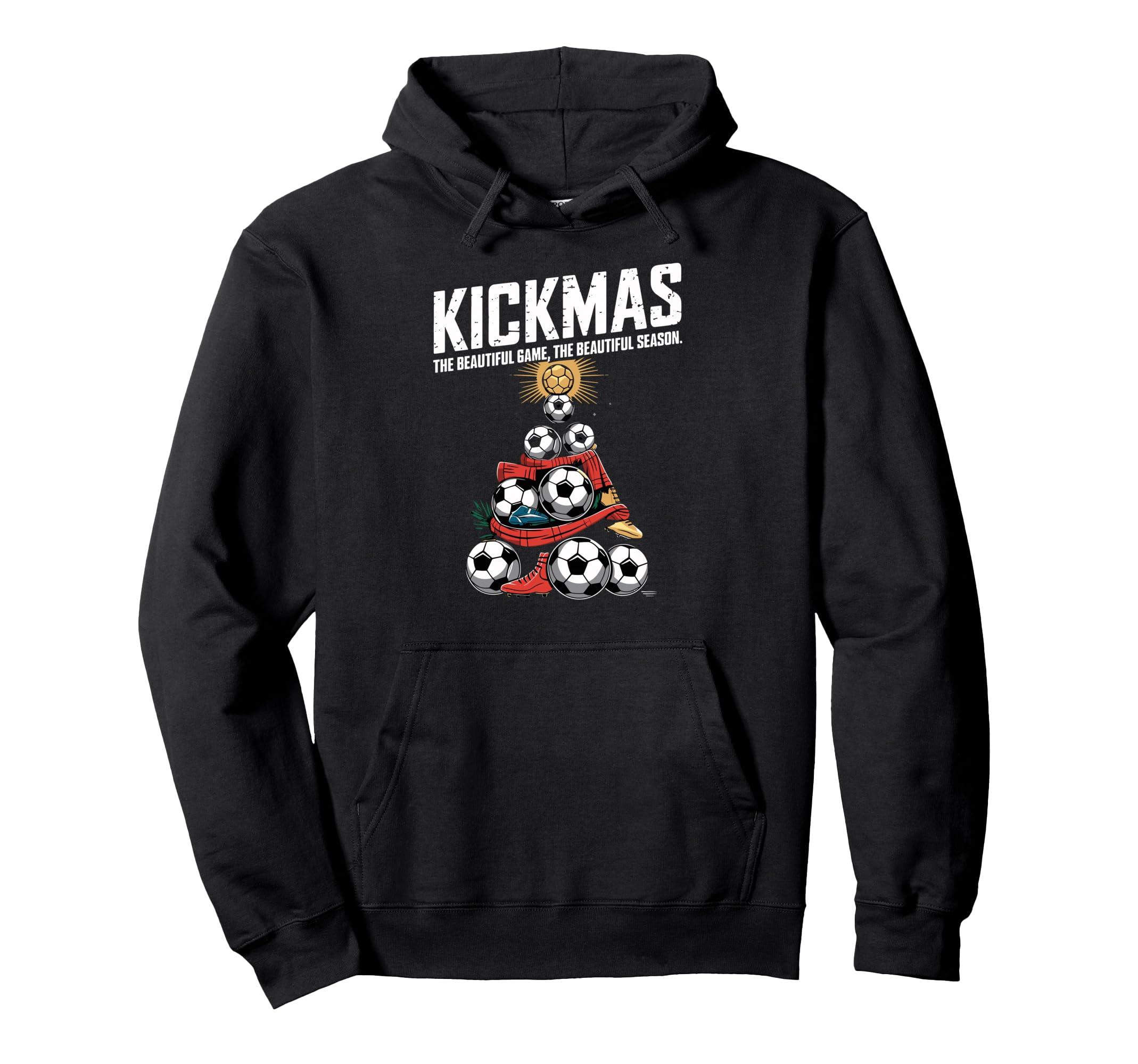Kickmas Beautiful Game Beautiful Season Hoodie - Graphic Print Men Women