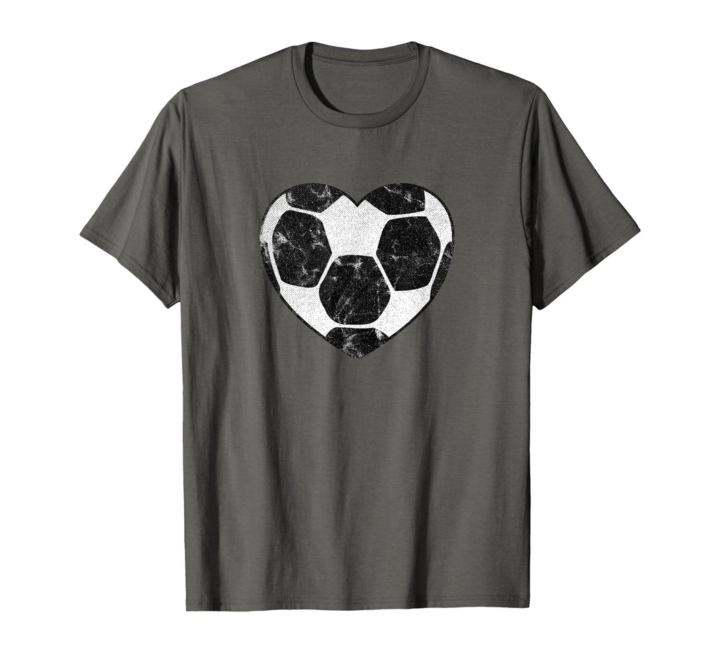 Soccer Ball Heart Mom Fan Parent Simple T-Shirt - Novelty Apparel Men Women