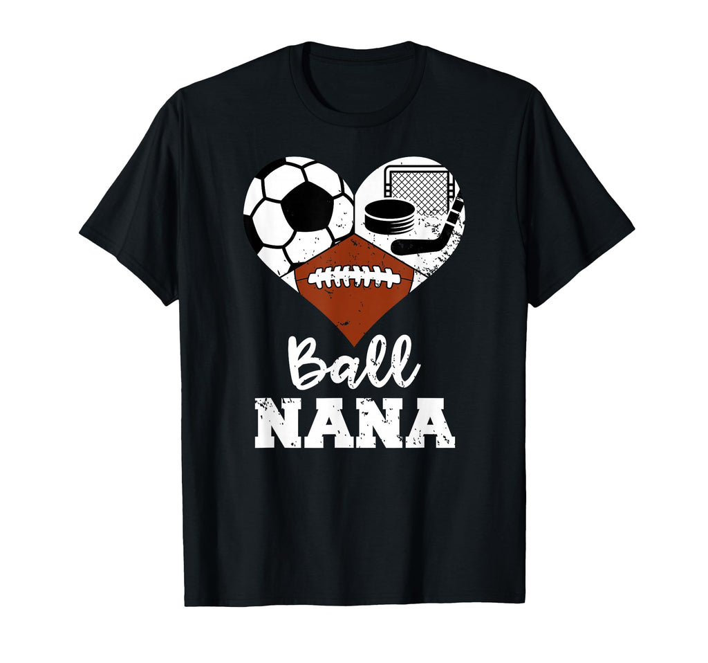 Ball Nana Heart Funny Soccer Football T-Shirt - Custom Art Print Men Women