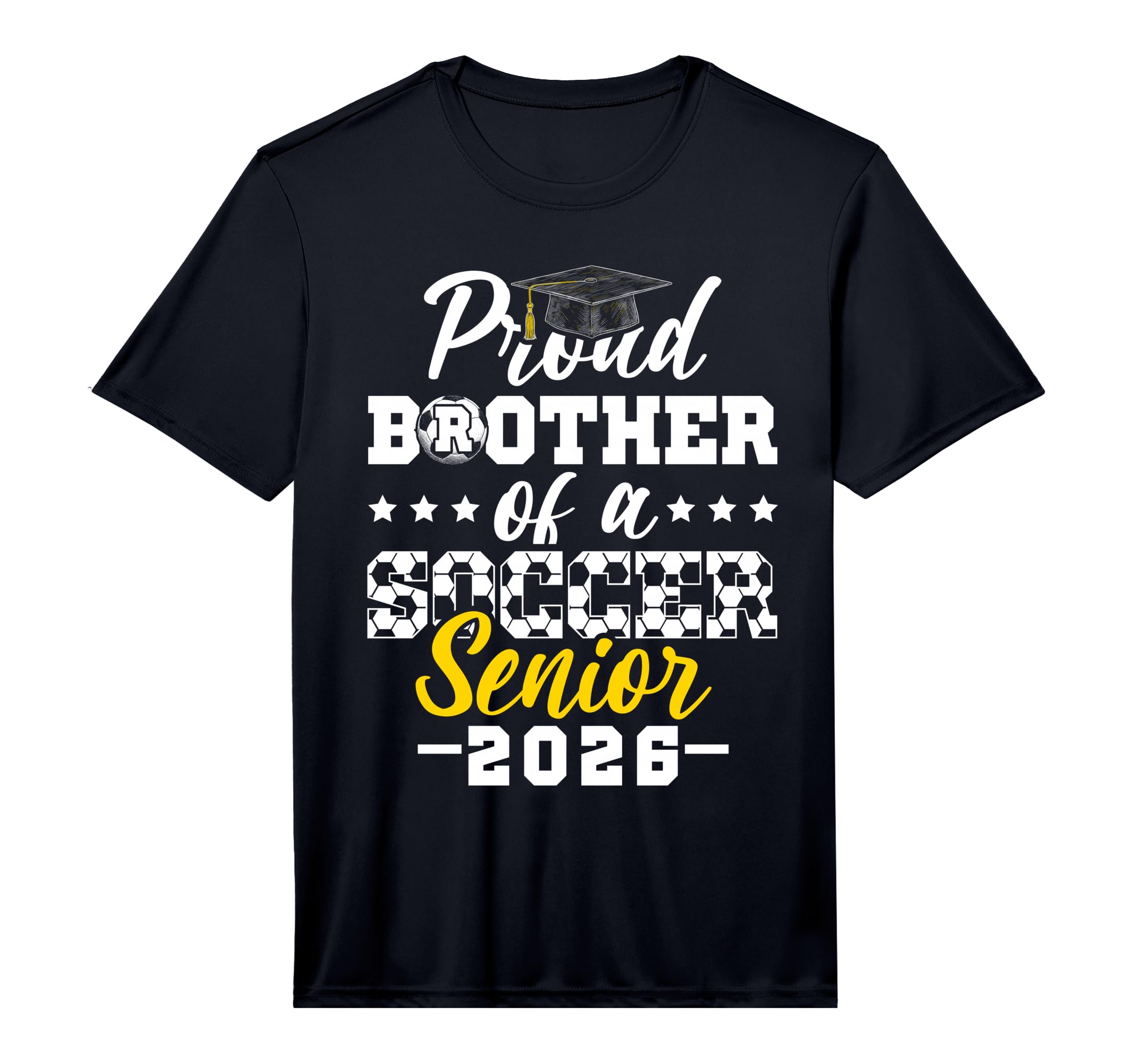 Proud Brother Soccer Senior 2026 T-Shirt - Custom Art Print Men Women