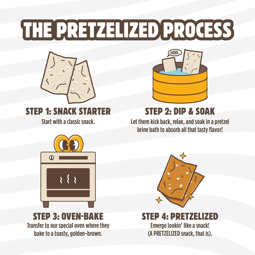 Pretzelized Pita Chips, Sea Salt, 7 oz (Case of 12)