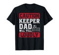 Soccer Keeper Dad Will Yell Loudly Soccer T-Shirt - Graphic Print Unisex