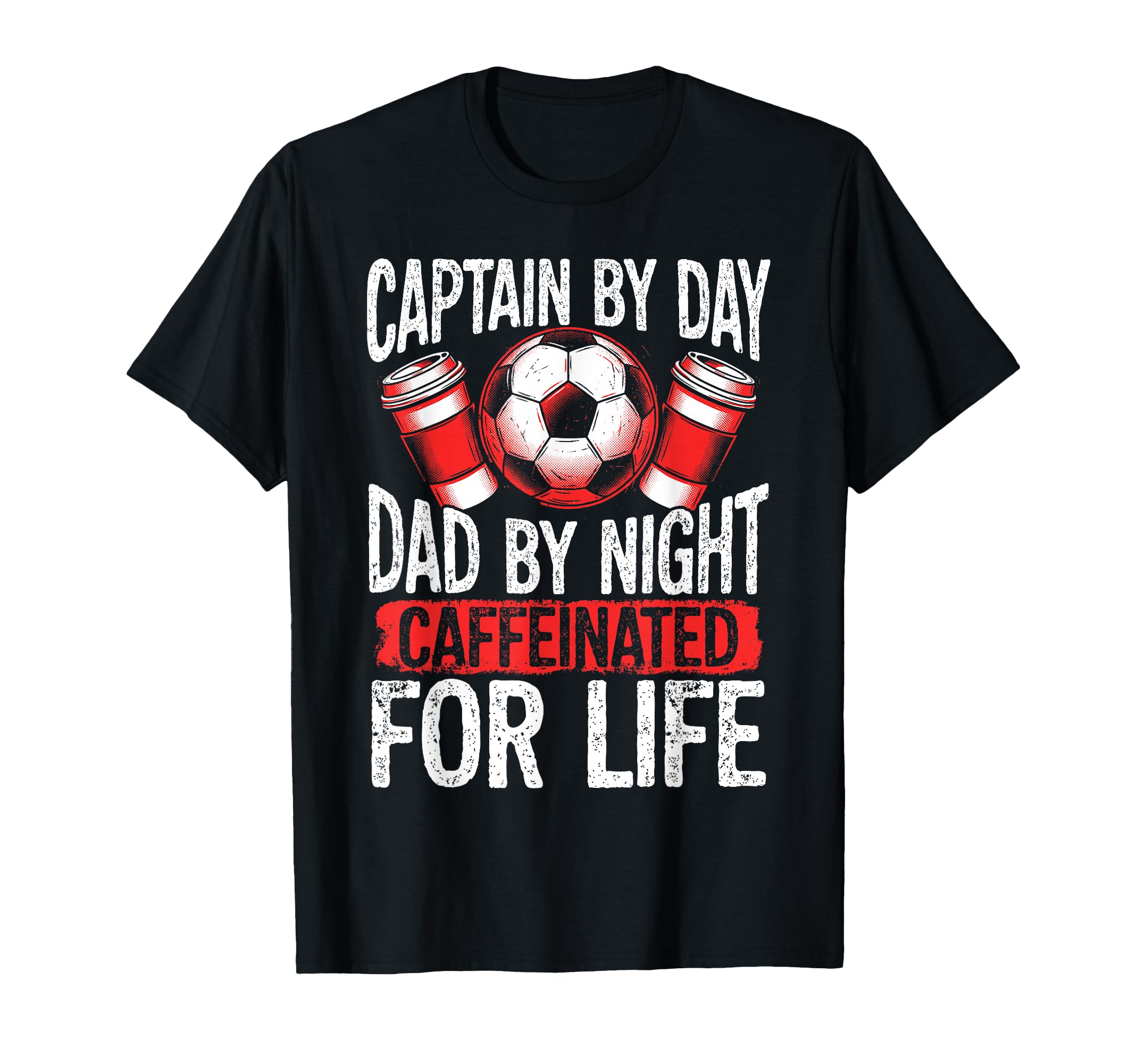 Captain Day Dad Night Coffee Lover T-Shirt - Graphic Print Men Women