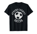 Athens County Soccer Distressed 90S T-Shirt - Minimalist Print for Adults