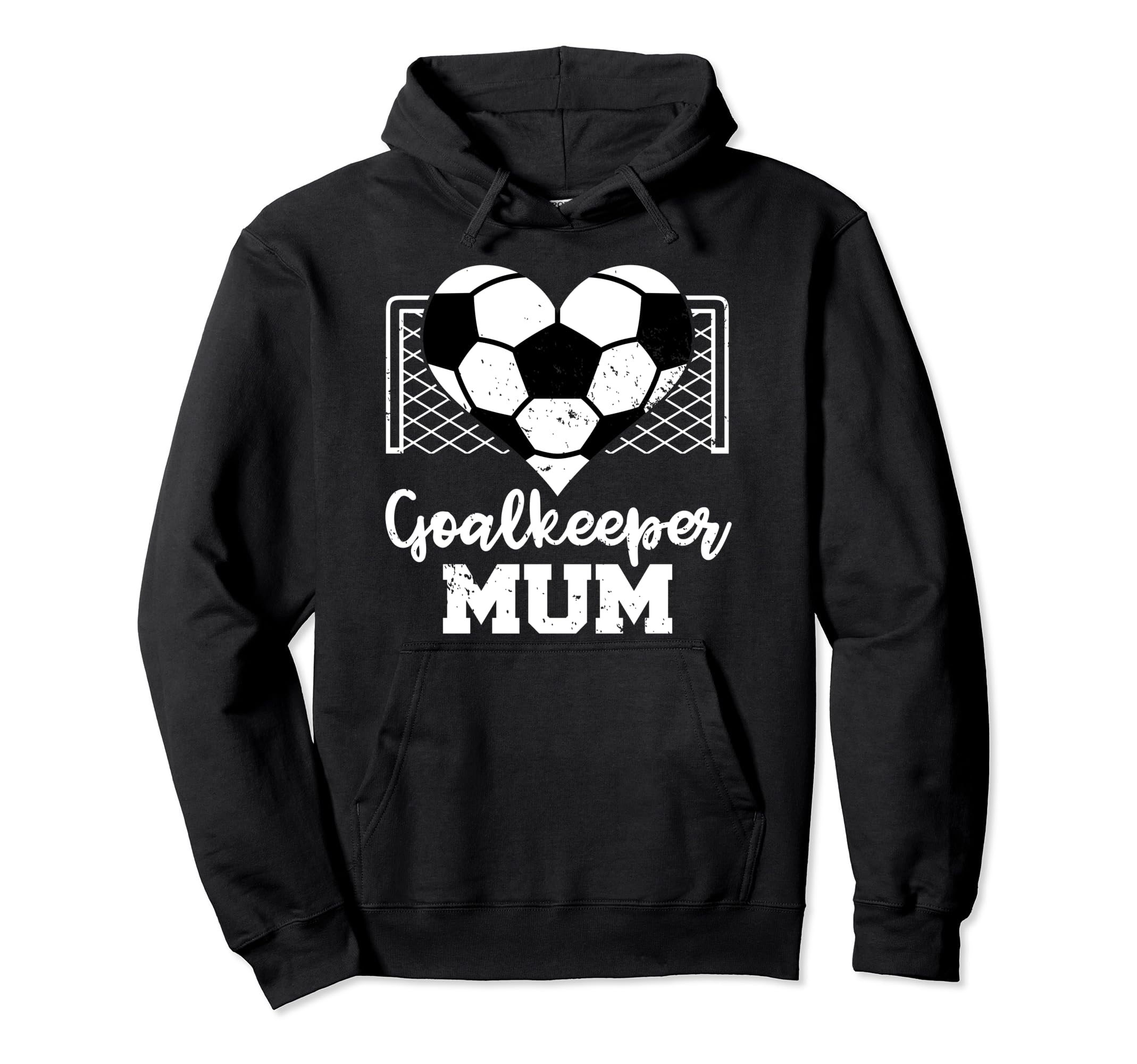 Football Goalkeeper Mum Heart Funny Hoodie - Fun Novelty Design for Adults