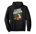 I Love Soccer Passion Soccer Ball Hoodie - Casual Everyday Wear for Adults
