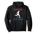 Live Free Play Hard Funny Soccer Lover Hoodie - Custom Art Print Unisex