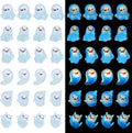 KIMOBER 24PCS Mini Luminous Ghost Miniature Figurines,Assorted Spooky Glow in Dark Resin Ghost Tiny Elf Figures for Fairy Garden Micro Landscape Decor Cake Topper Halloween(Assorted Ghost)