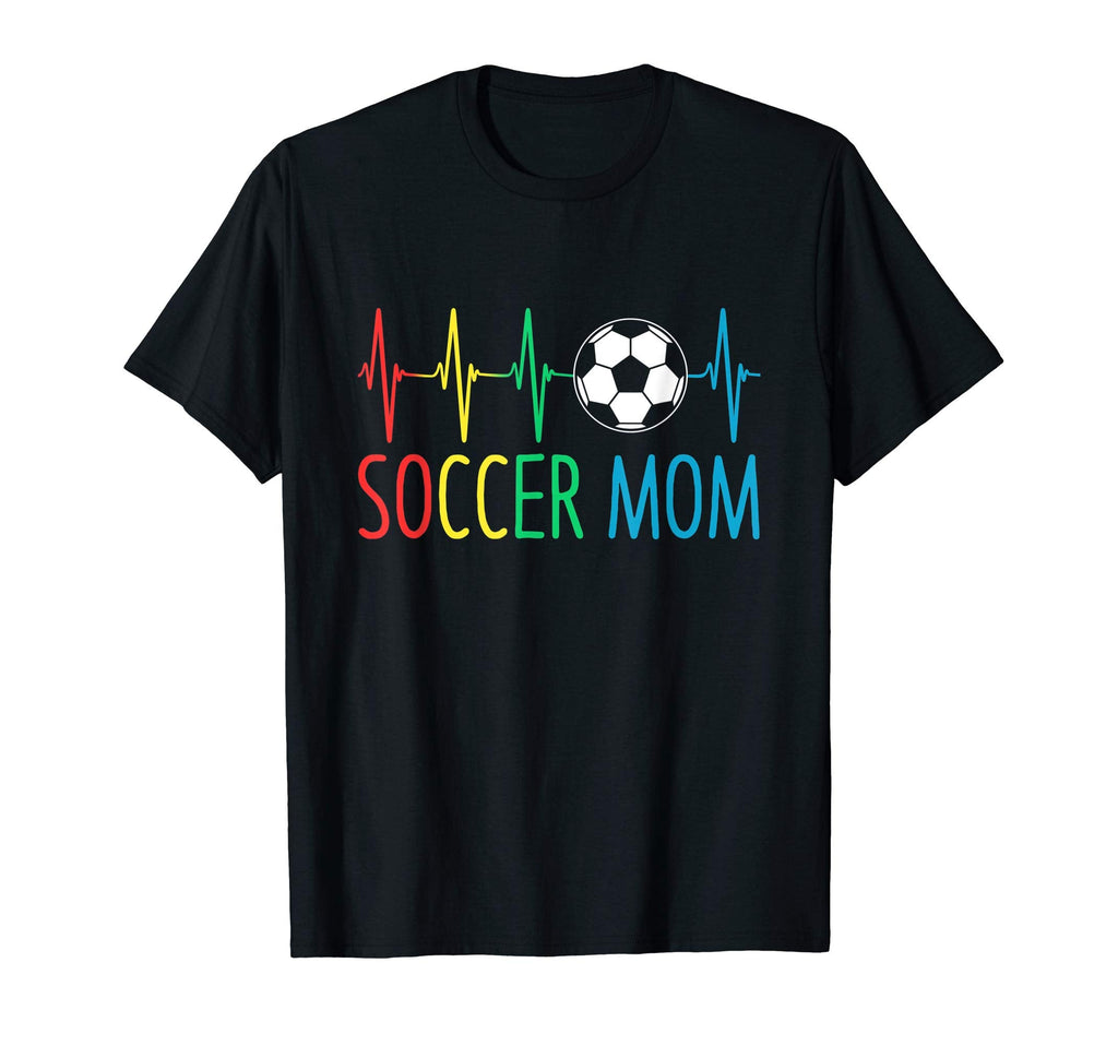 Soccer Mom Heartbeat Player Fan T-Shirt - Custom Art Print for Adults